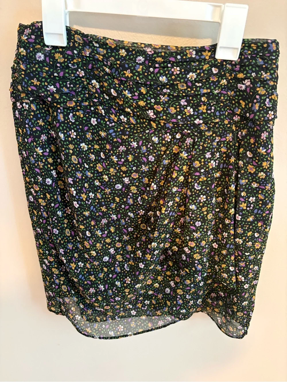 Zara Floral Print Black Mini Skirt